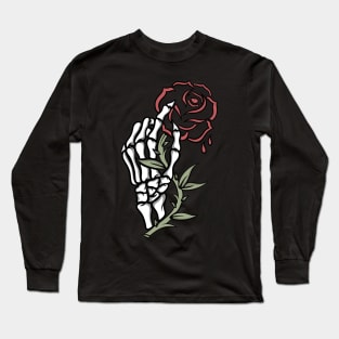 Rose and skull Long Sleeve T-Shirt